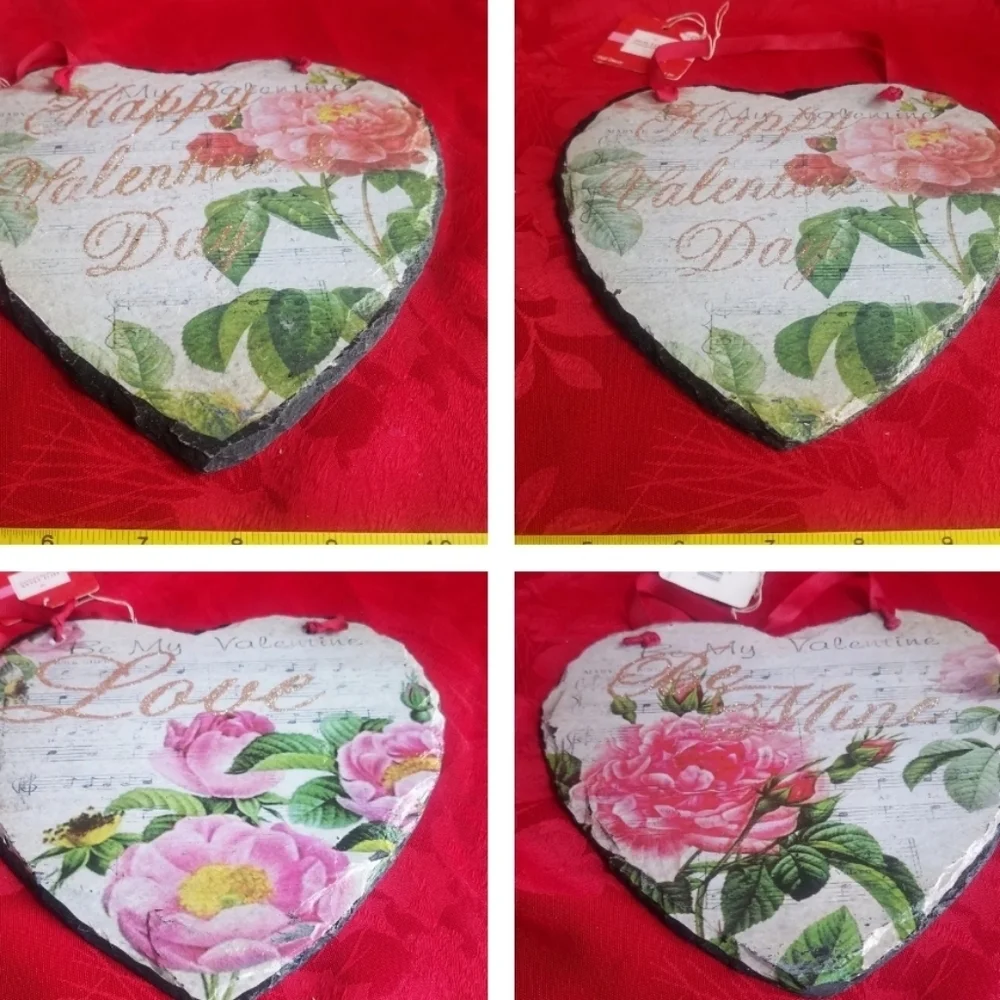 Valentine Slate Heart Wall Decor